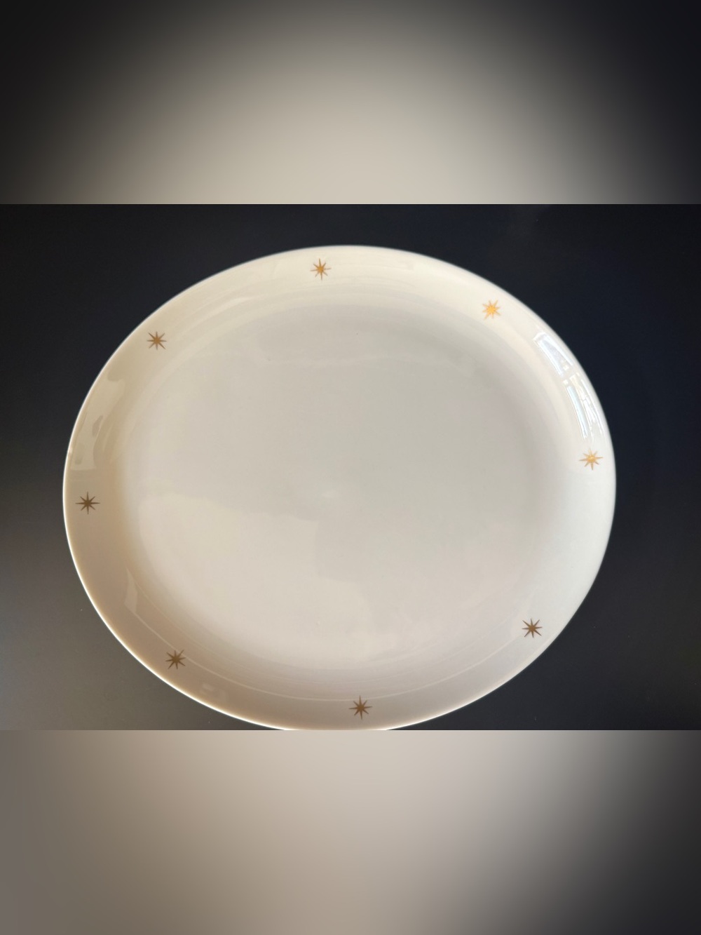 Vintage Syracuse Nocturne MCM Gold Starburst Serving Platter
